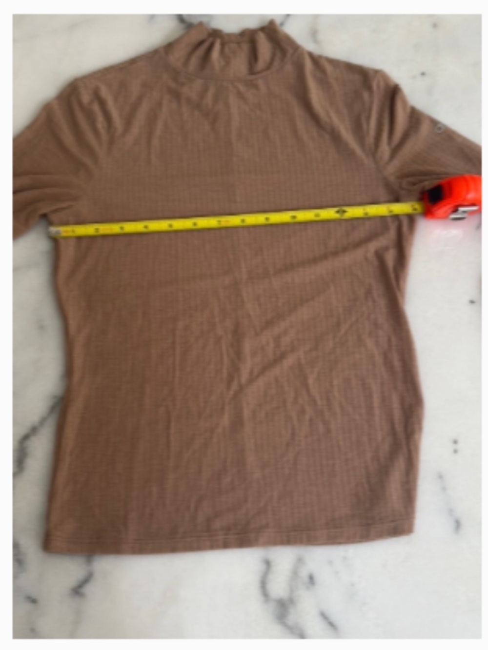 ALO Yoga Ribbed Seacoast Mock Neck Modal Long Sleeve Top in Tan XS/S - Picture 4 of 12